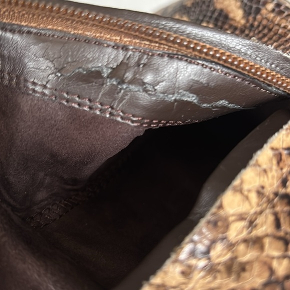 Sam Edelman Brown Snake Print heeled Ankle Boots 8.5M - Picture 11 of 13